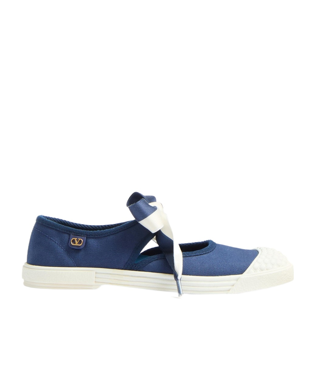 Valentino Bay By Bay Canvas Ballerina Sneaker In Blue