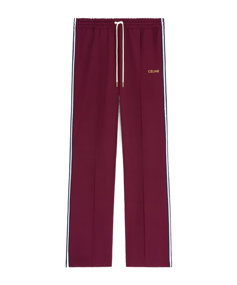 Celine Elastic Waist Sweatpants In Red