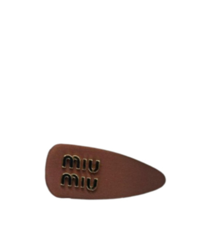 Miu Miu Logo Detail Hairpin In Red