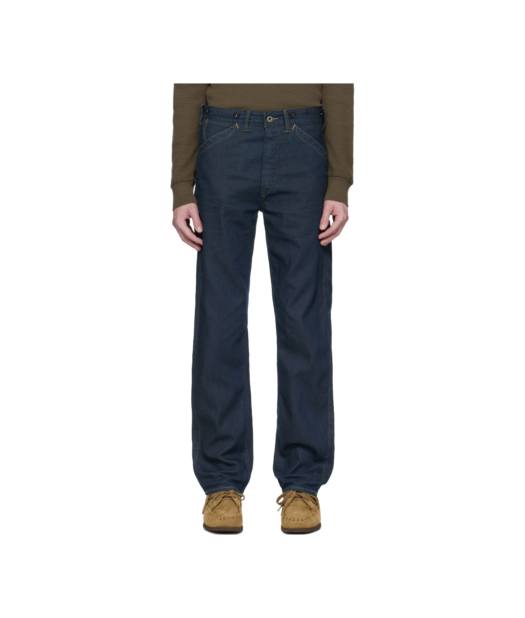 Rrl Engineer Fit Jeans In Blue