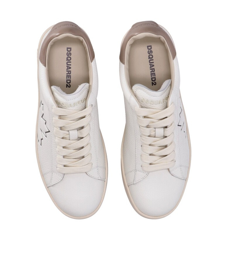 Dsquared2 Lace-up Low-cut Casual Shoes In White