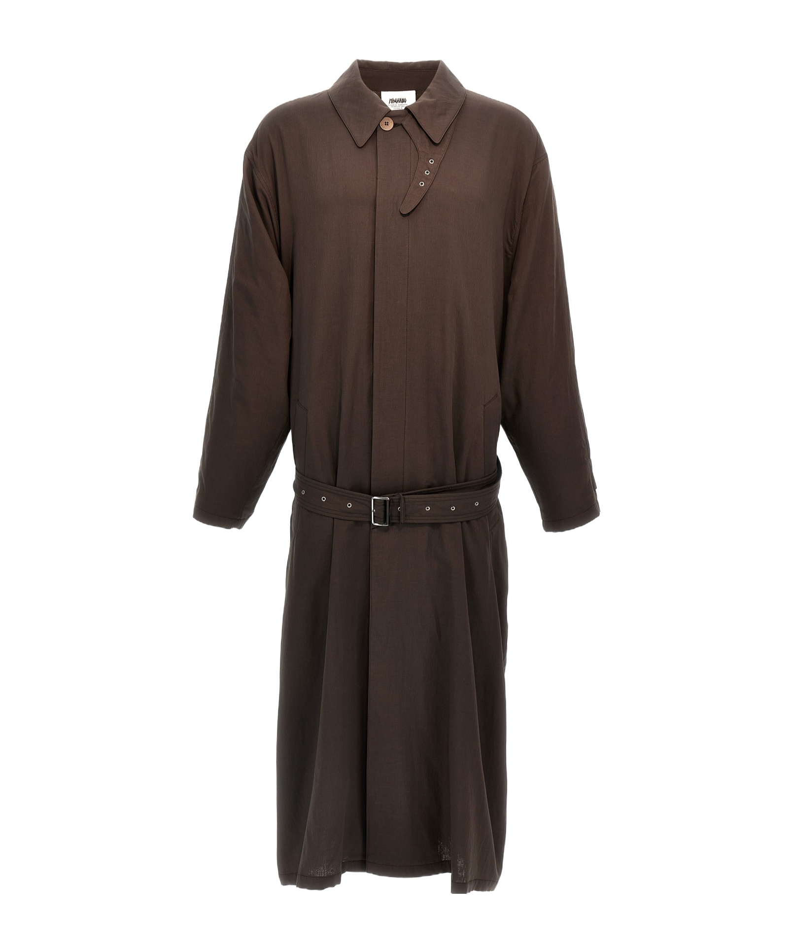 Magliano Sophisticated Waist Belted Coat In Brown