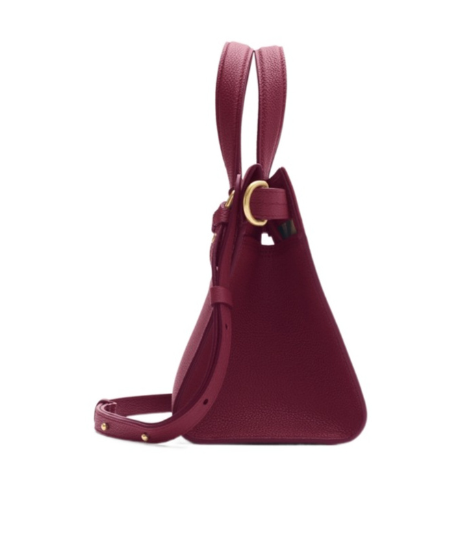 Burberry Womens Punnet Cotswolds Mini Leather Tote Bag