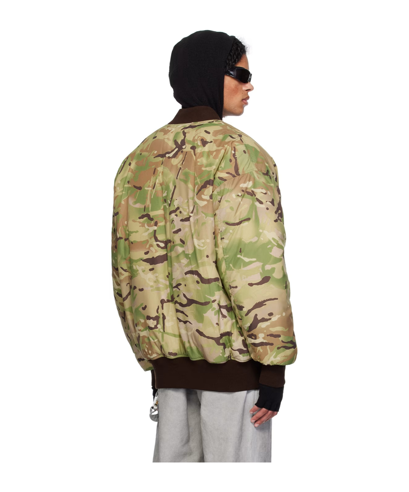Alyx Oversized Camo Zippered Jacket In Green