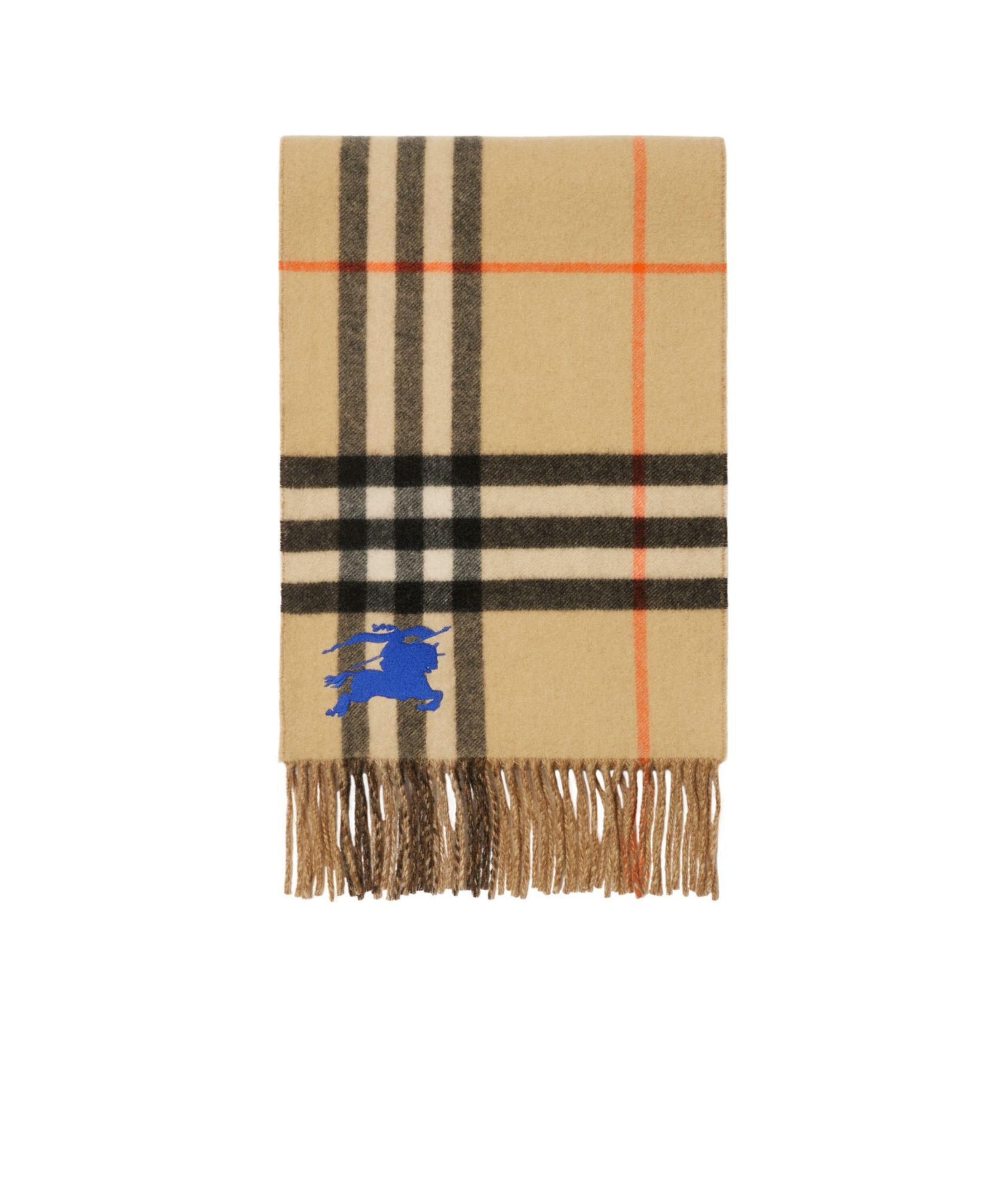 Burberry Reversible Check Cashmere Scarf In Nude