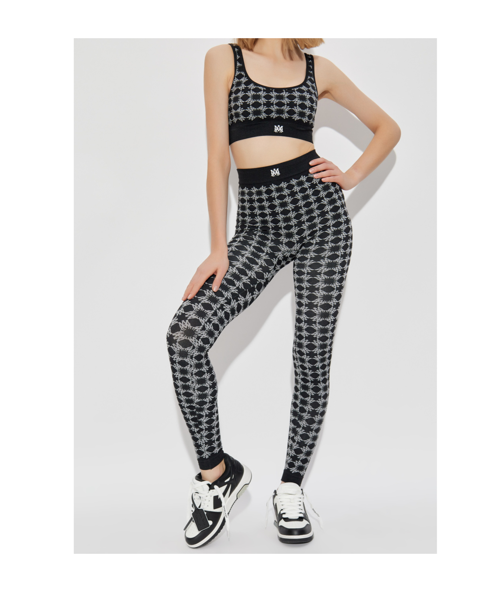 Amiri Black Ma Quad Seamless Sport Bra In Black