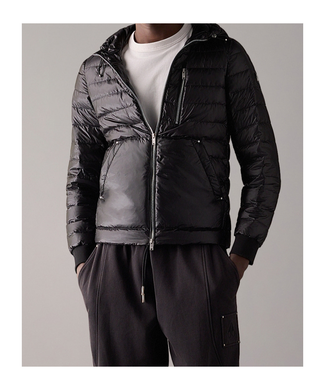 Moose Knuckles Cloud Walker Air Down Jacket In Black