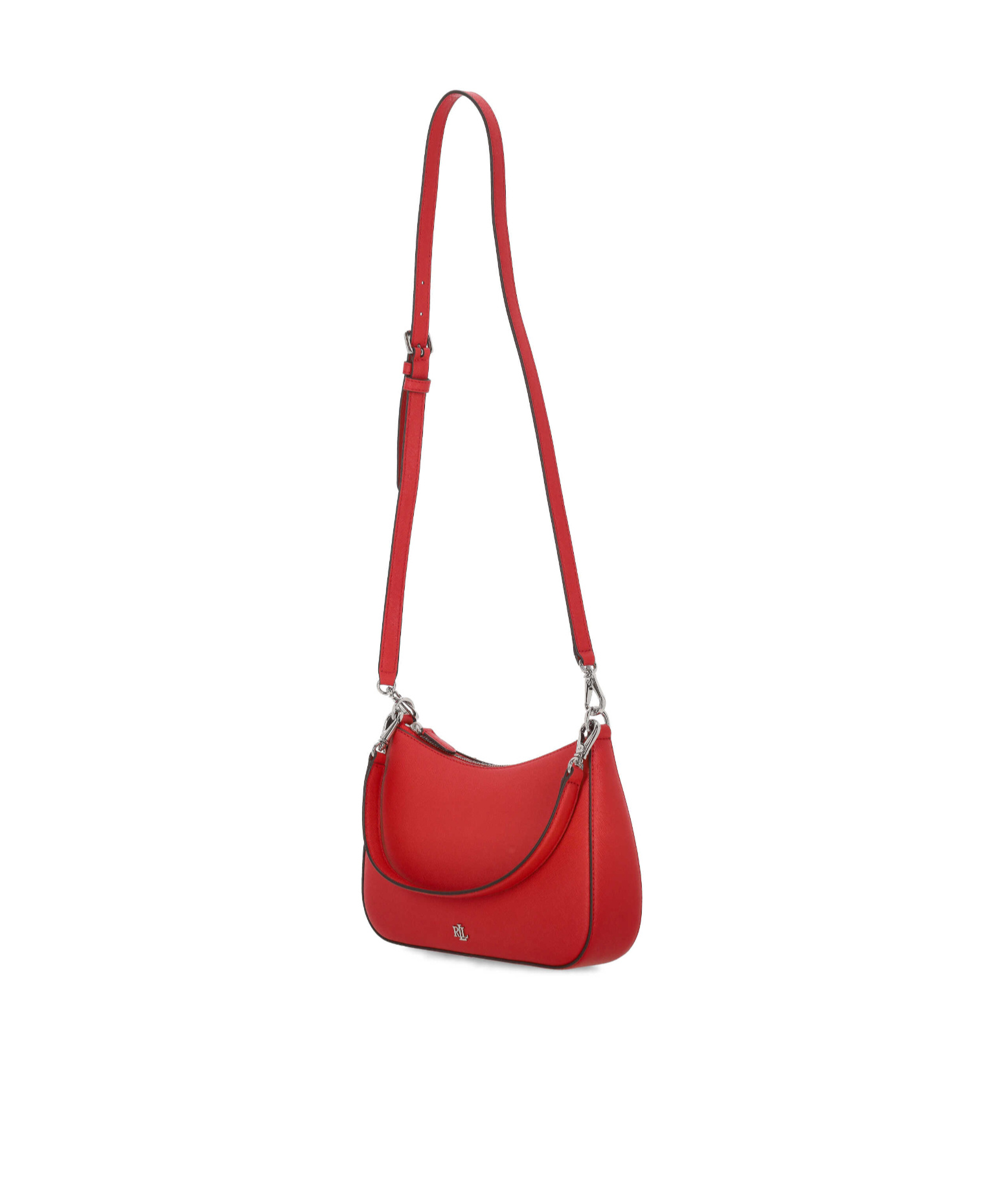 Ralph Lauren Danni Medium Logo-detail Shoulder Bag In Red