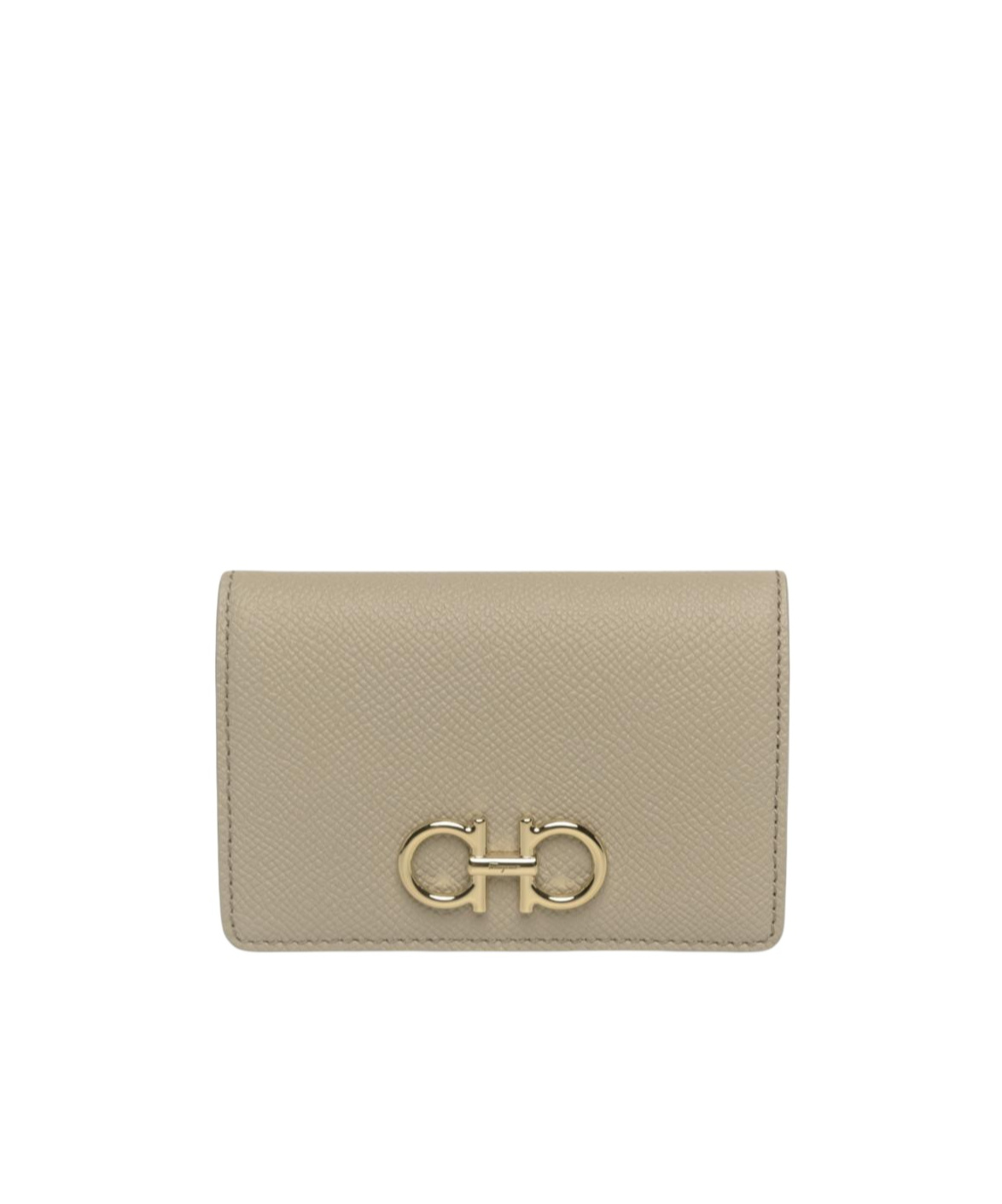 Ferragamo Snap Card Holder In Neutral