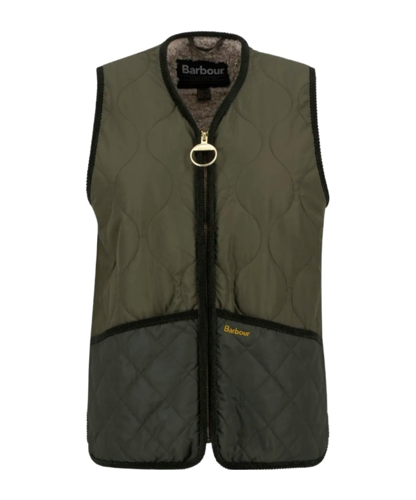 Barbour Quilted Borg-lined Vest In Black