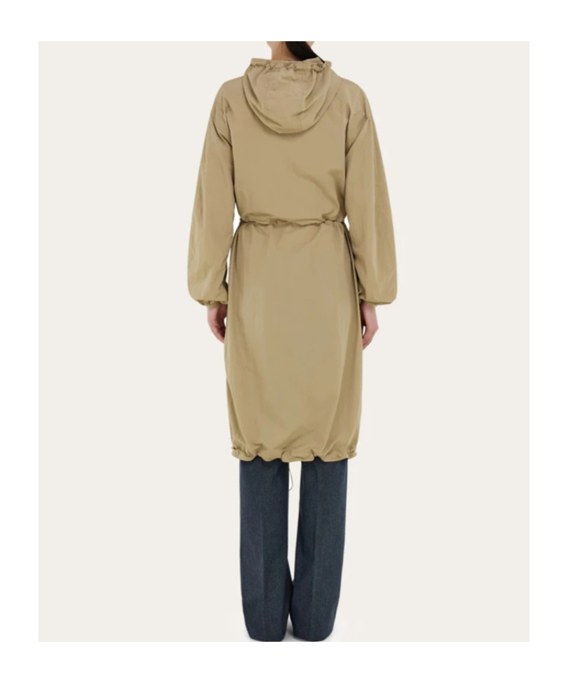 Ferragamo Technical Hooded Parka In Brown