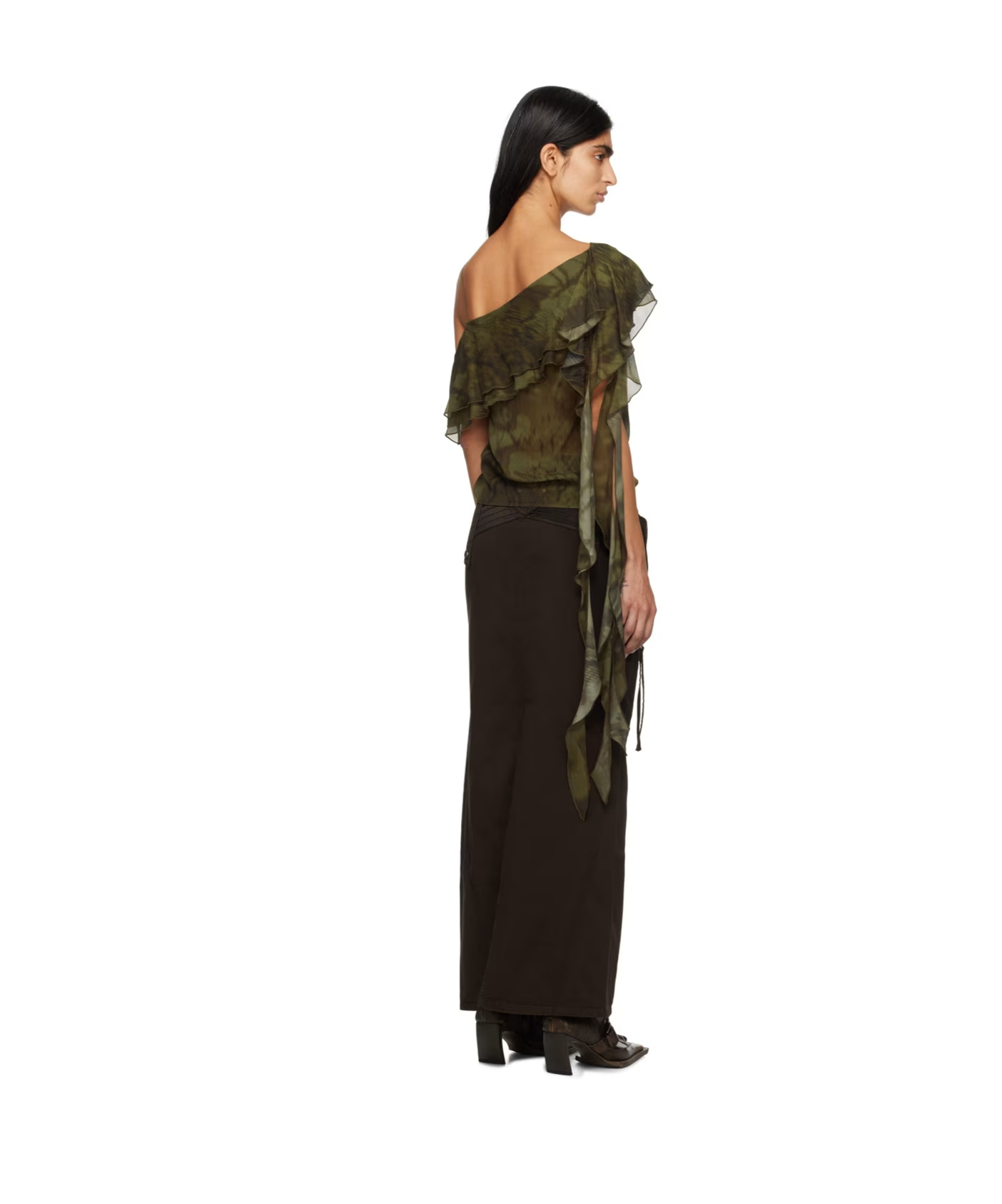 Blumarine Asymmetrical Blouse In Black