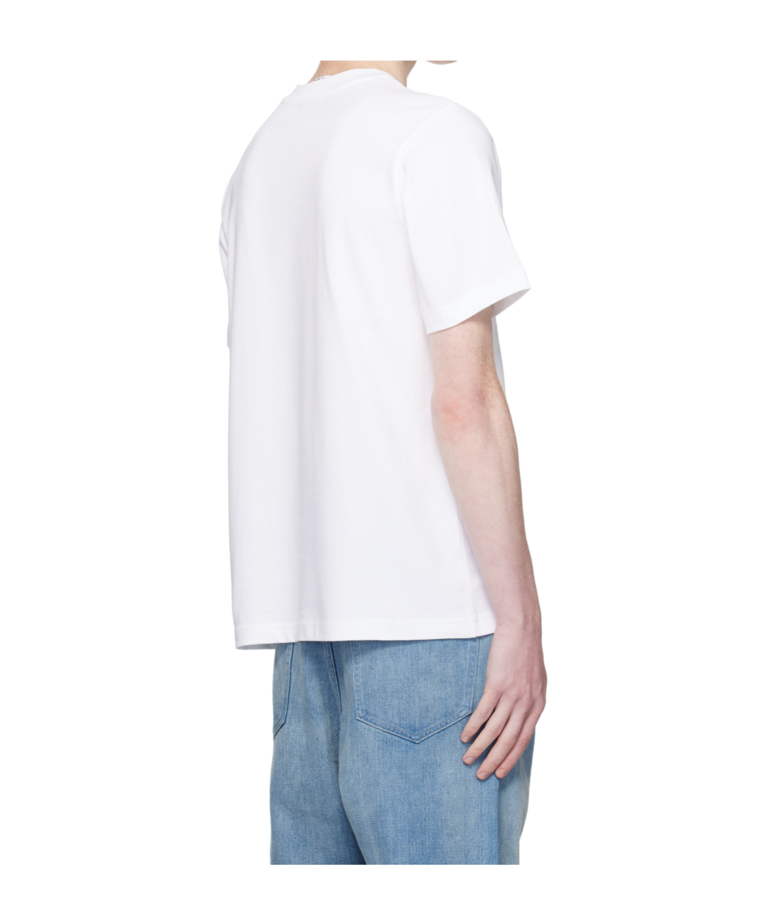 Casablanca T-shirt With Round Neck And Short Sleeves In White