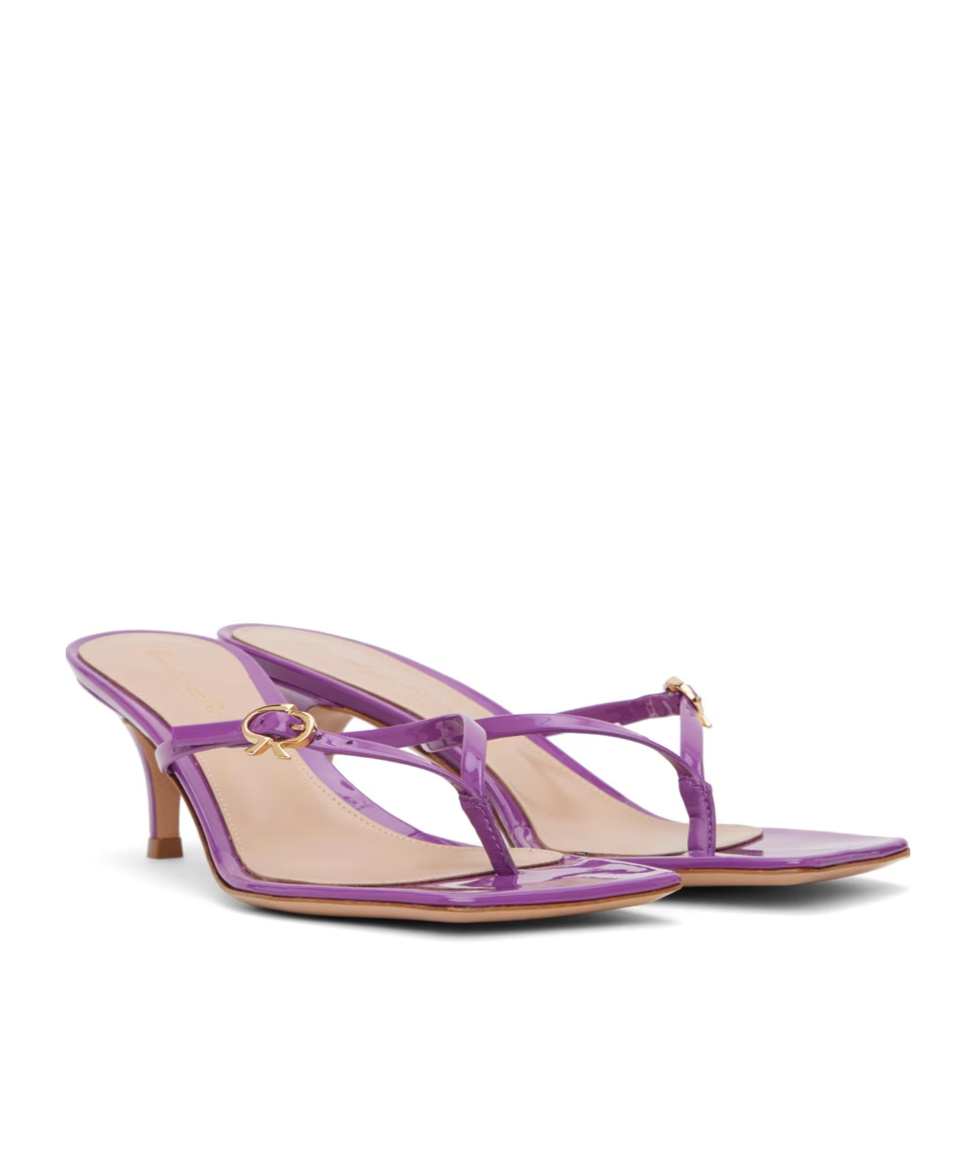 Shop Gianvito Rossi Clip-toe Design High-heeled Sandals In Purple