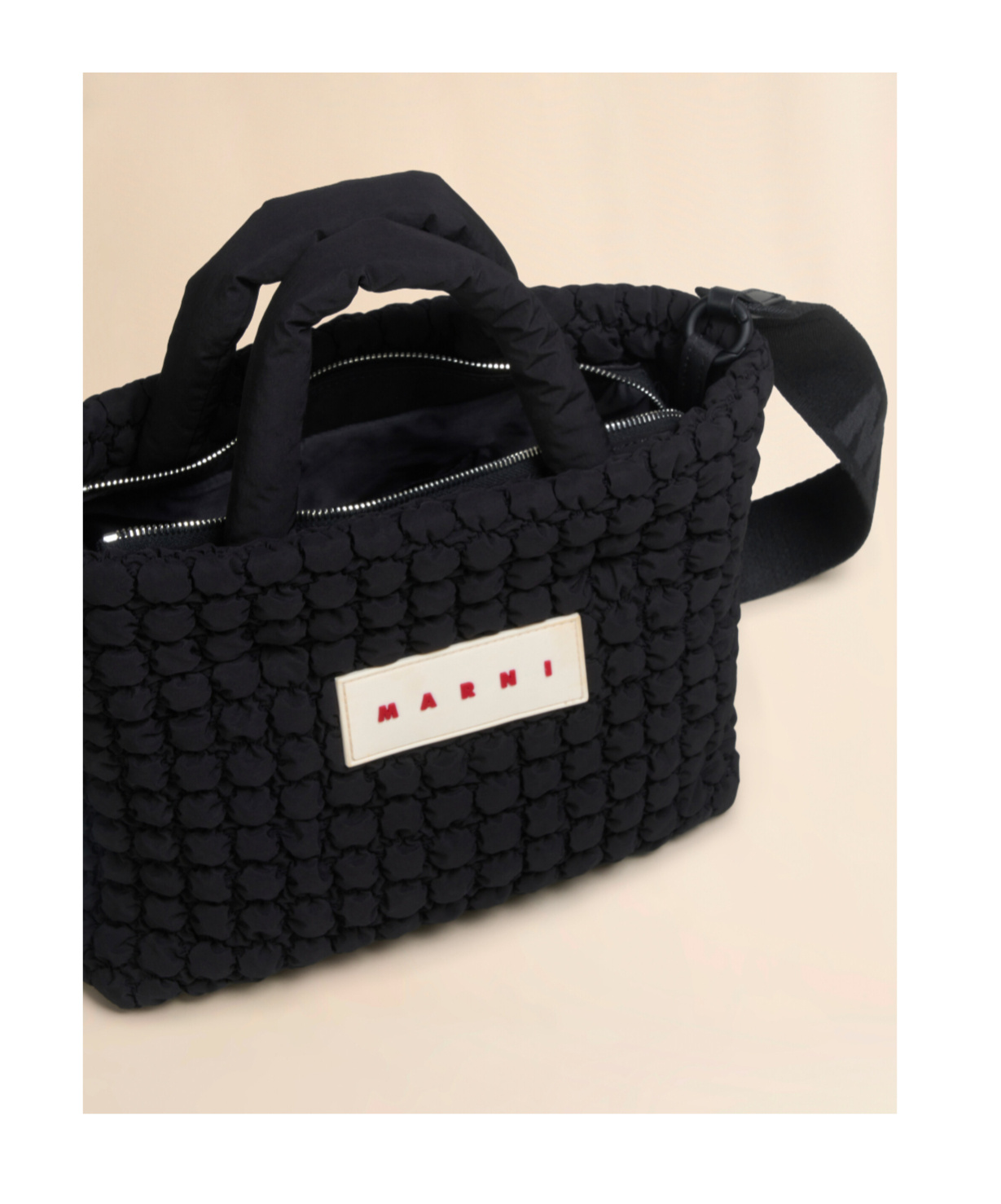 Marni Quilted Mini Bag In Black