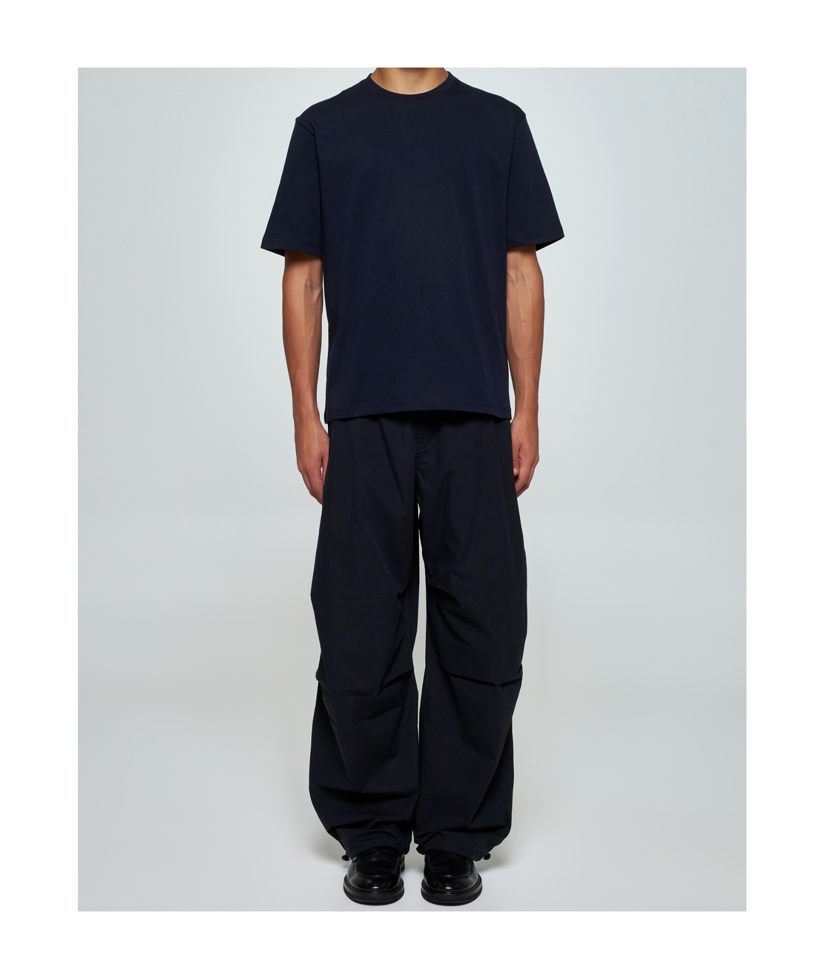 Studio Nicholson Bric T-shirt Blue Regular Fit In Black