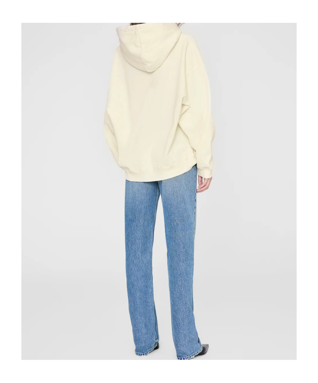 Anine Bing Long-sleeved Hooded Sweatshirt In Neutral