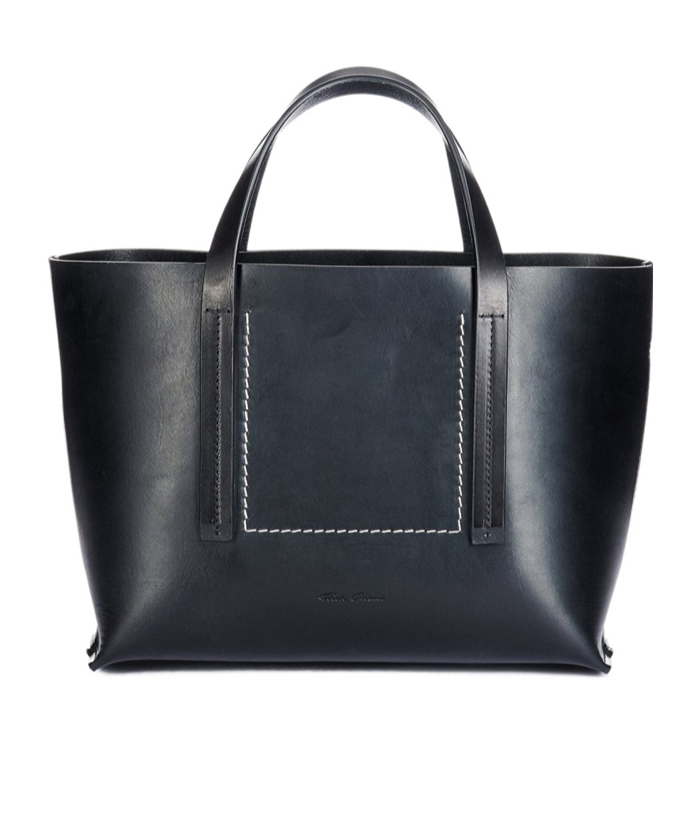 Rick Owens Logo Handbag In Black