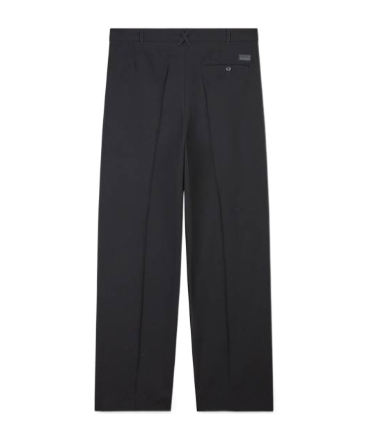 Kenzo Wool Pleated Tailored Trousers In Black