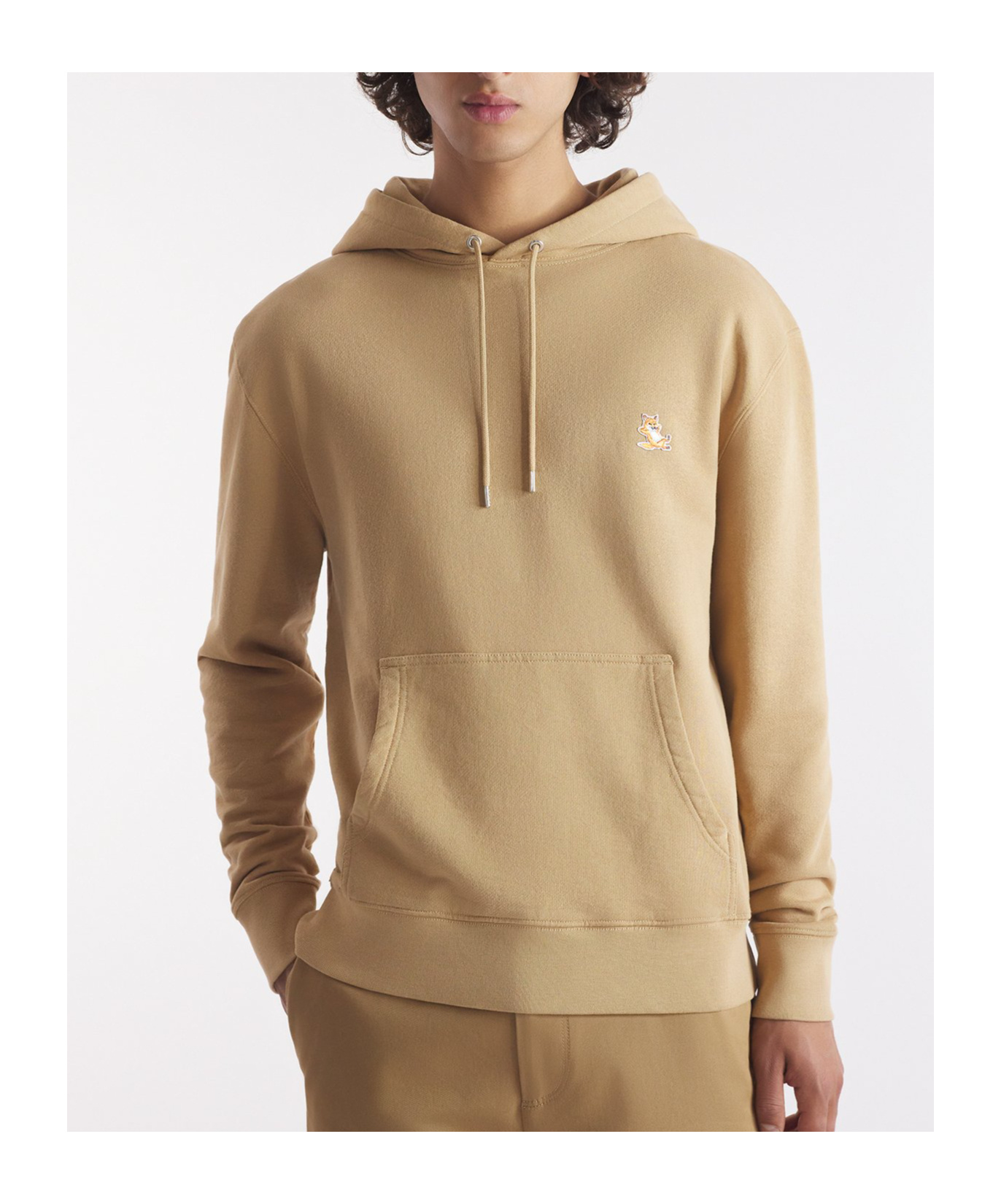 Maison Kitsuné Chillax Patch Regular Hoodie Chamomile In Nude