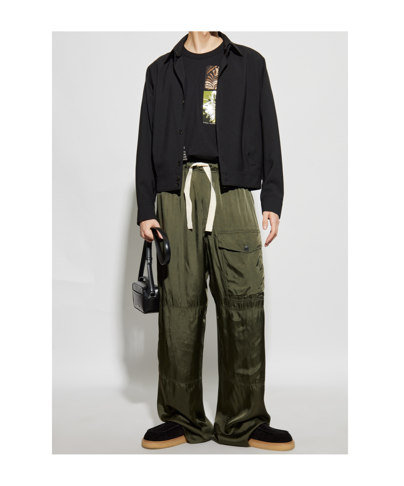 Dries Van Noten Cotton Jersey T-shirt With Print In Black