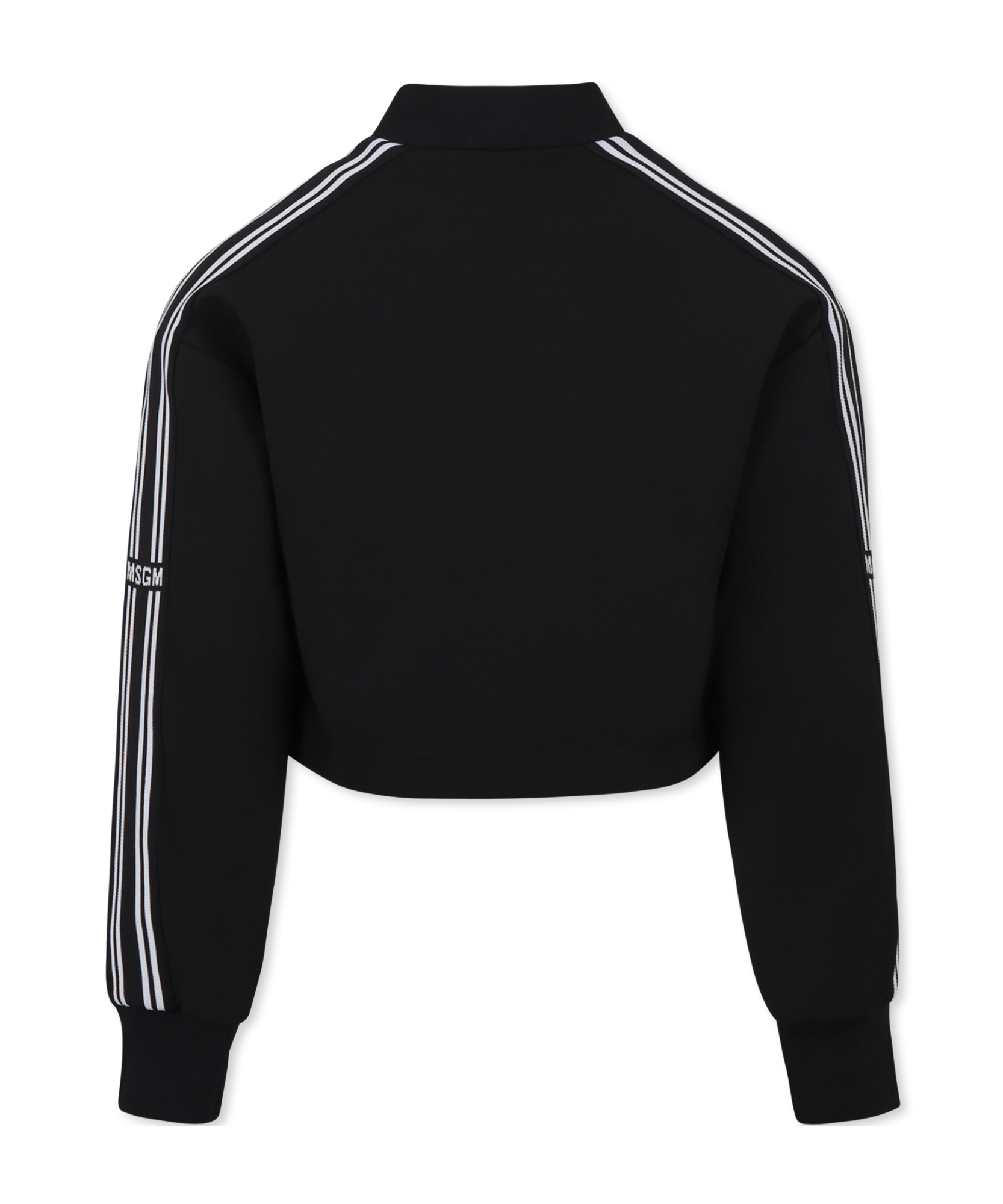 Shop Msgm Logo-tape Bomber Jacket In Black