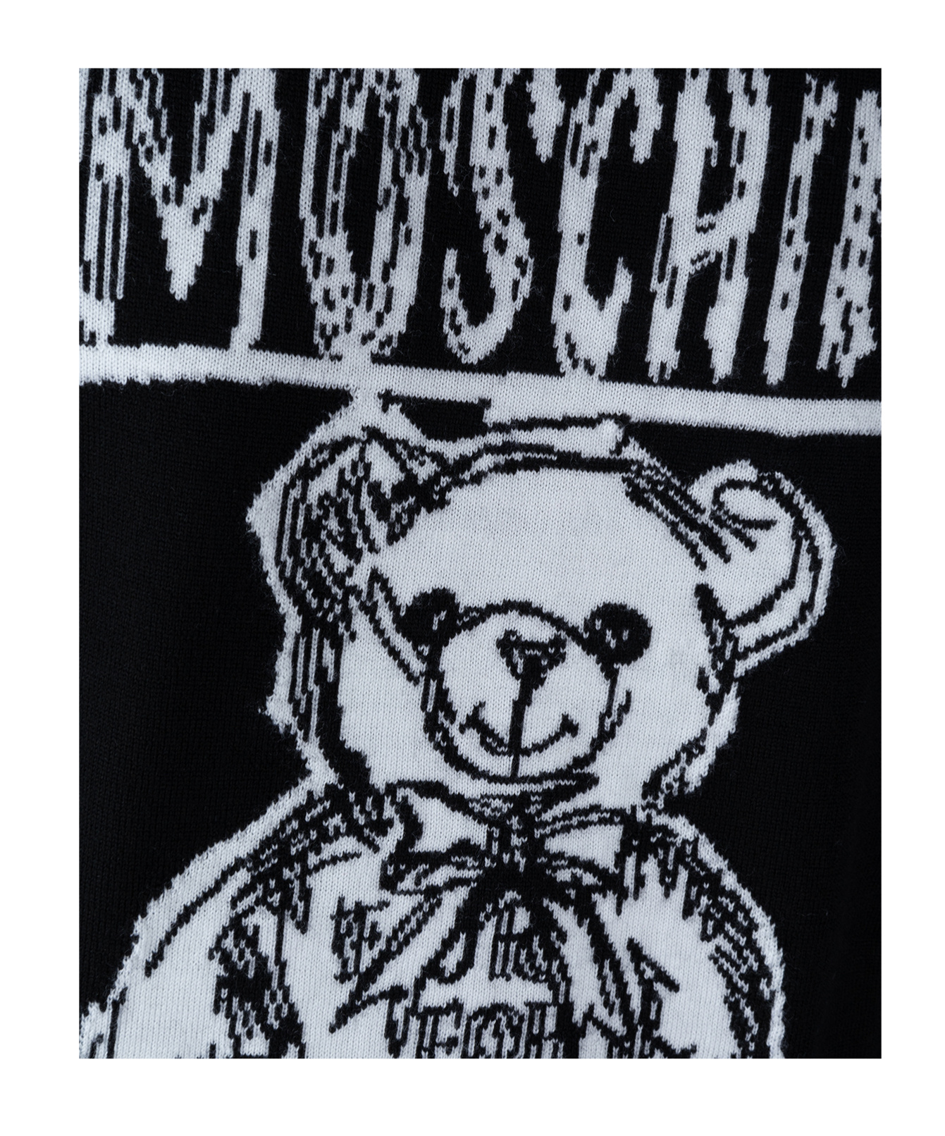 Moschino Teddy Print Cotton Crewneck Sweatshirt