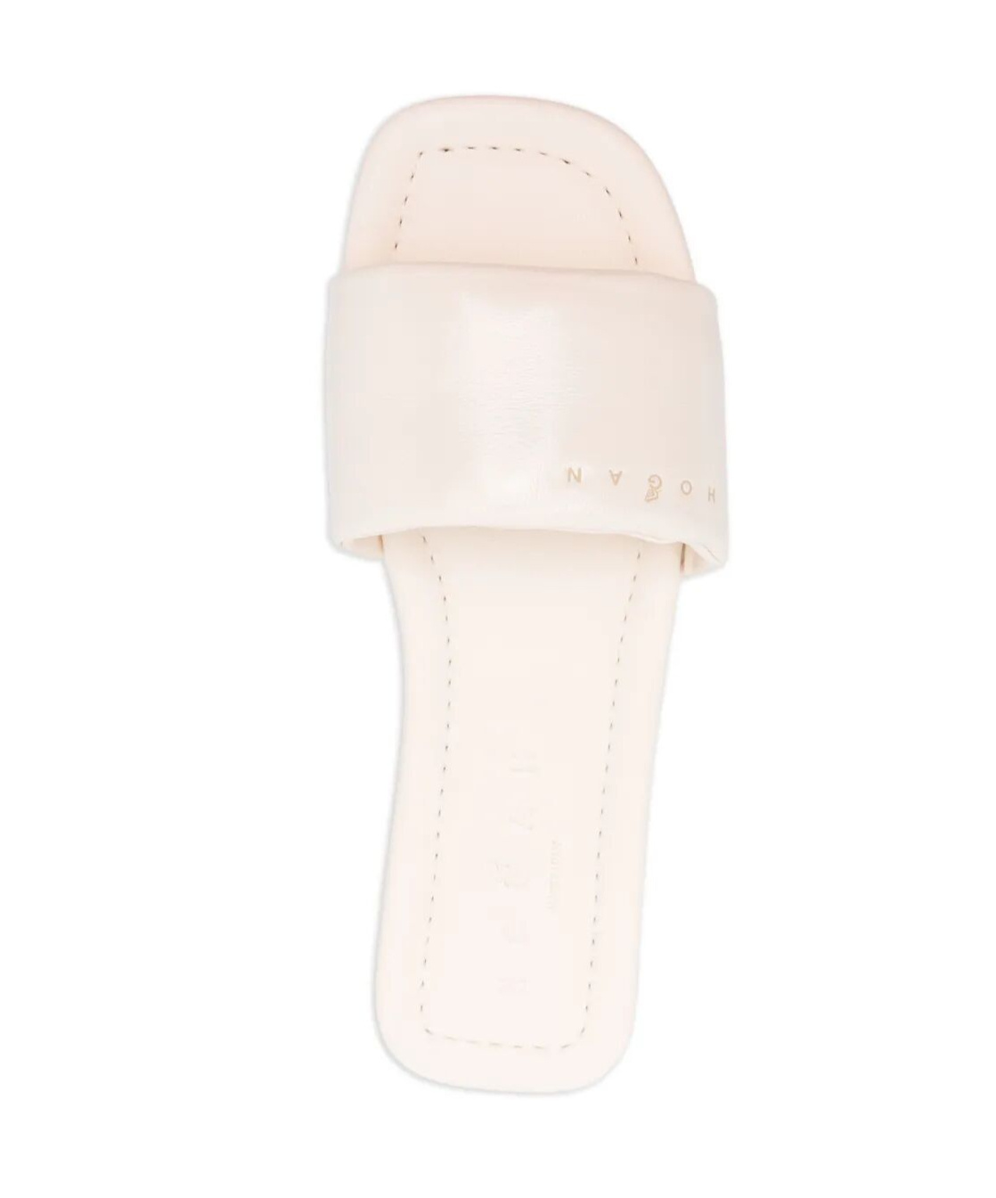 Hogan Leather Slide Shoes In White