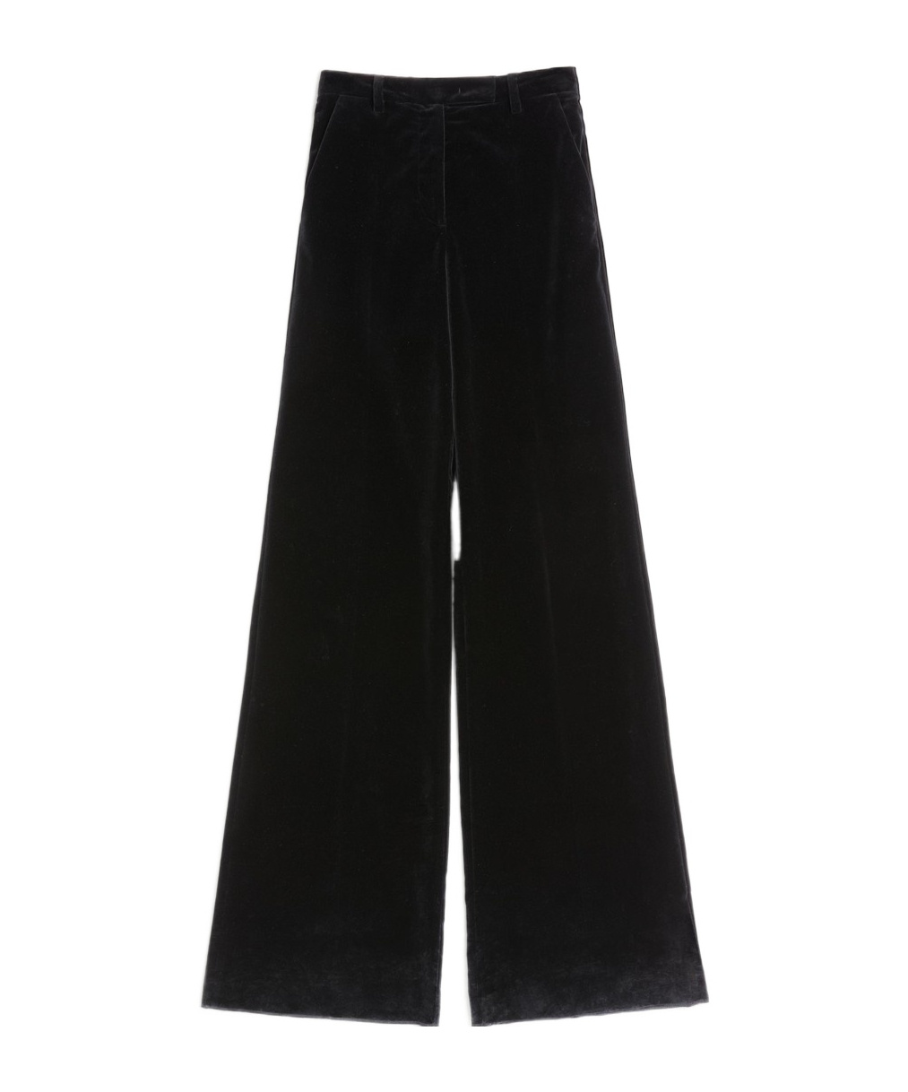 Valentino Velvet Track Pants In Black