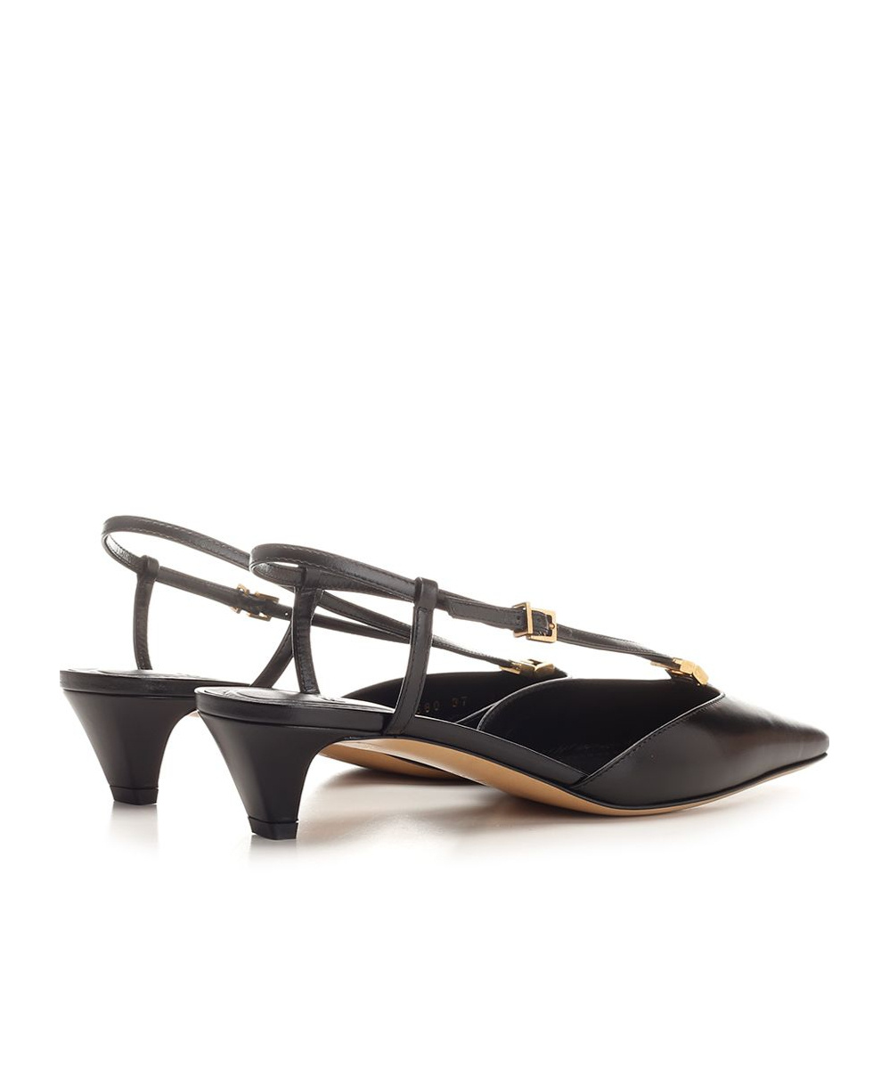 Shop Fendi High-heeled Sandals In Black