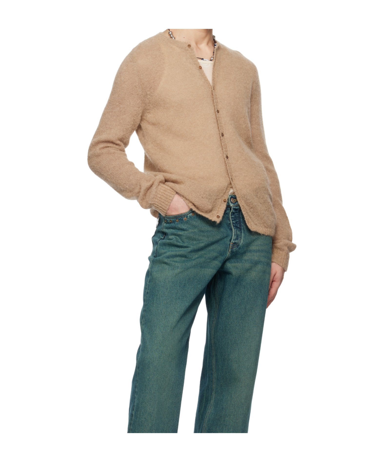 Paloma Wool Tan Button Alone Cardigan
