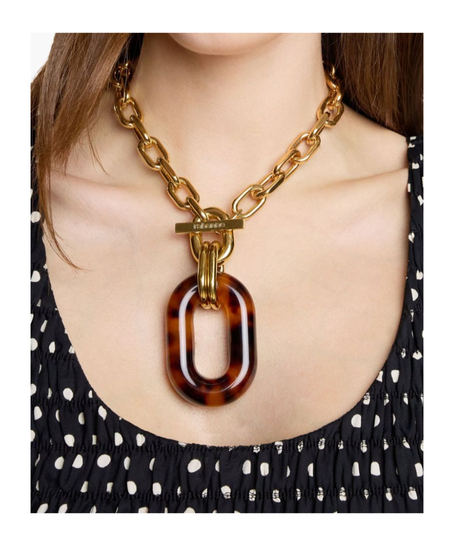 Rabanne Xl Chainlink Pendant Necklace In Gold