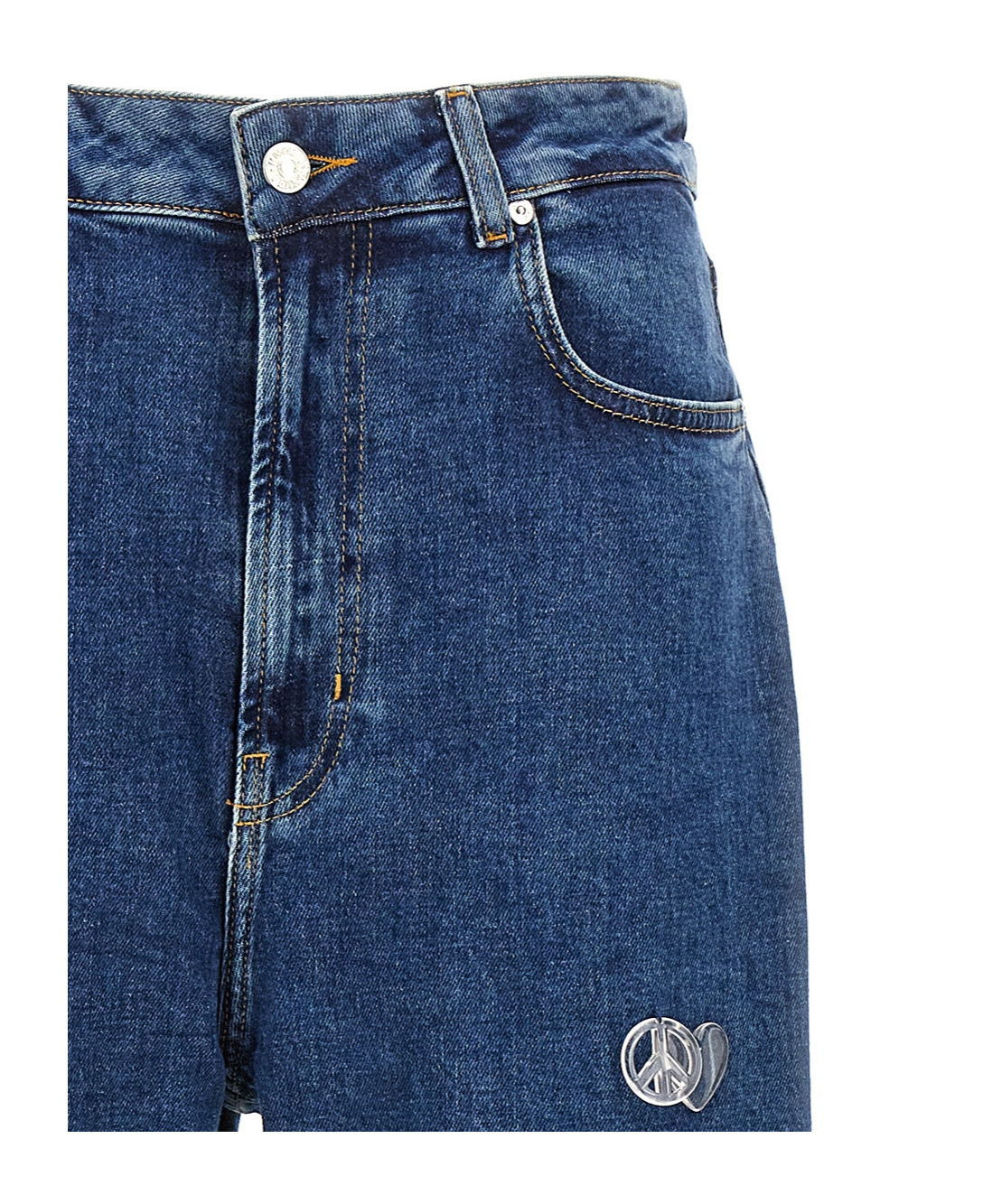 Moschino Symbols Charms Trousers In Blue