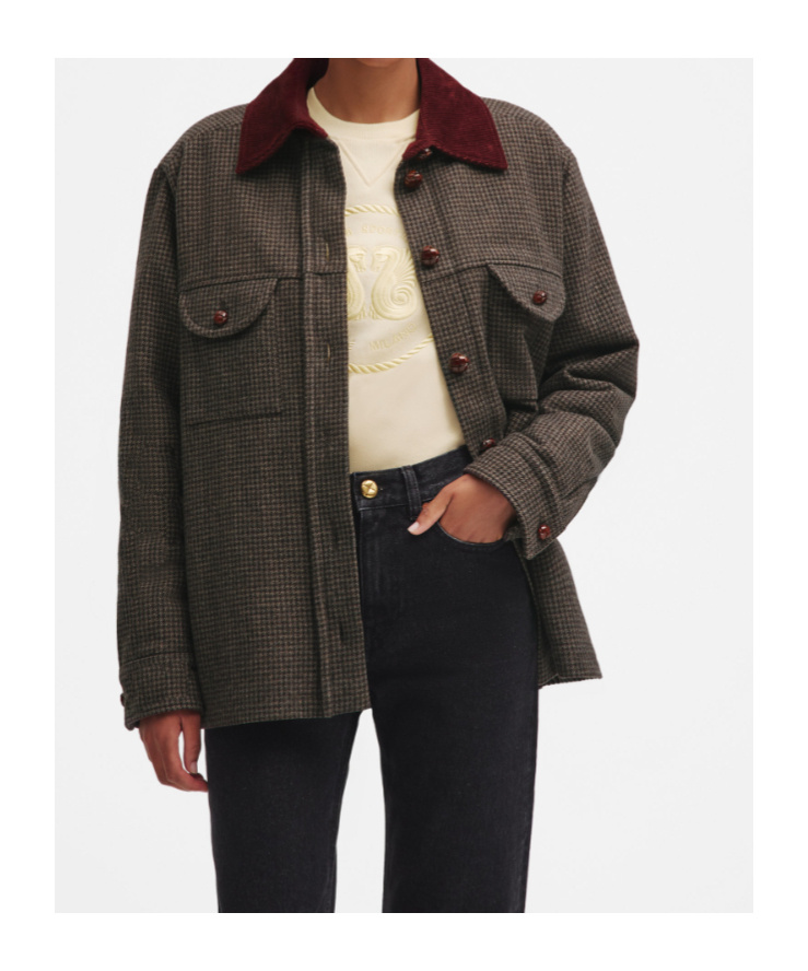 Blazé Milano Berber Corduroy-trimmed Wool-blend Jacket In Green