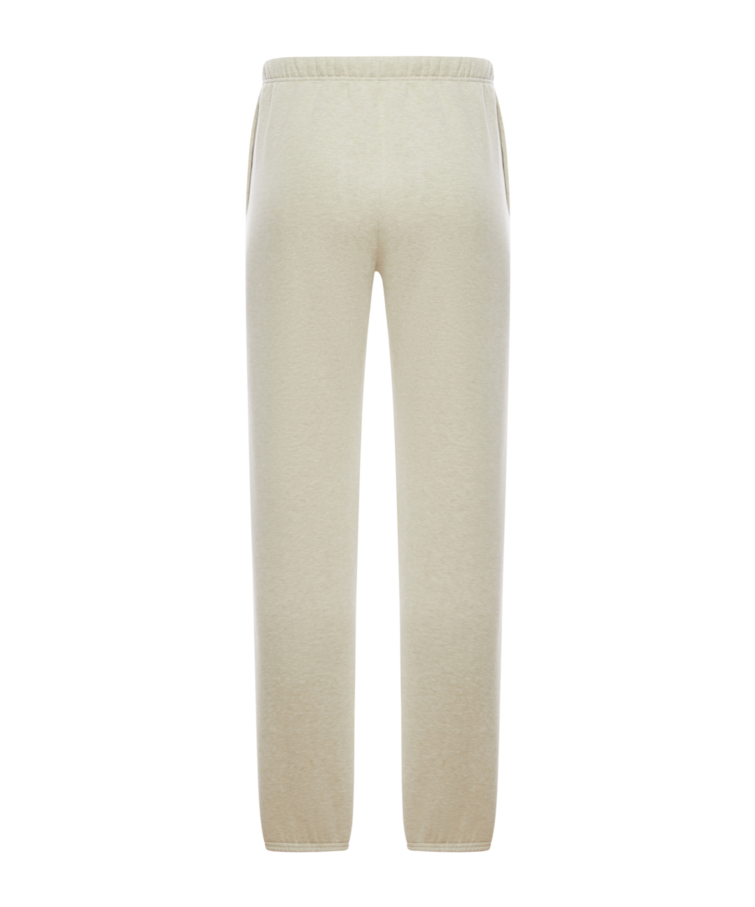Essentials Mens Heather Stone Logo-embroidered Cotton-blend Jogging Bottoms In Neutral