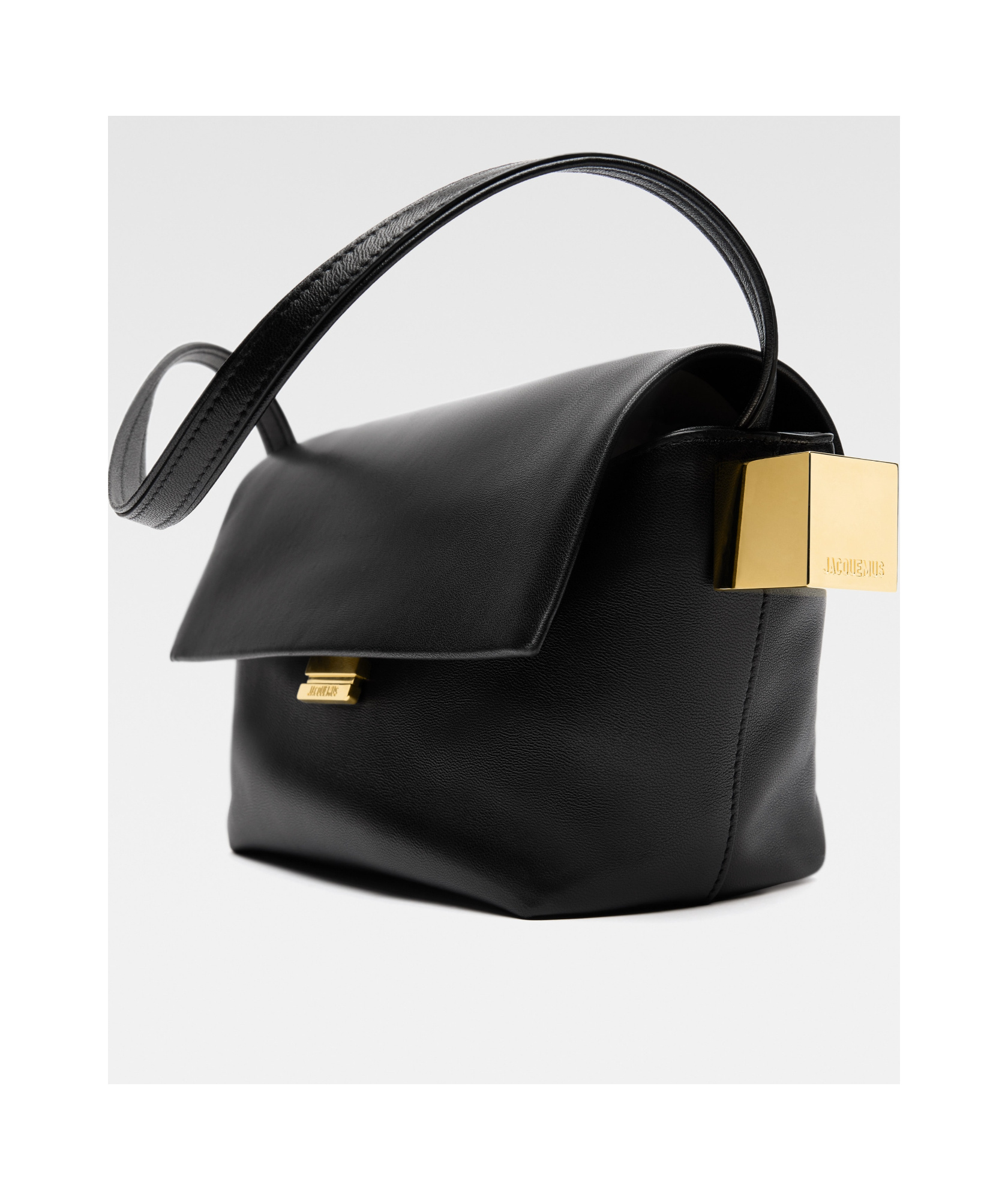 Shop Jacquemus Folding Shoulder Bag In Black