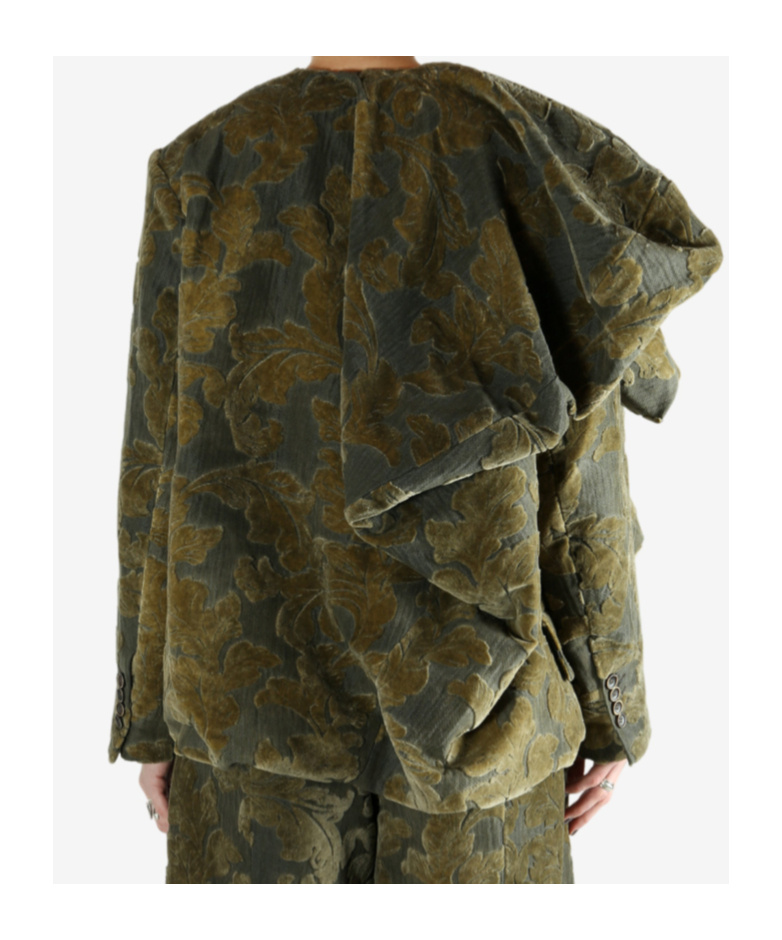 Uma Wang Long-sleeved Casual Jacket In Green