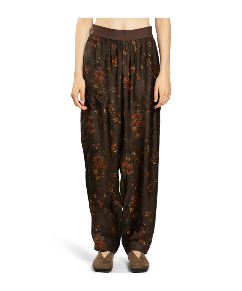 Uma Wang Printed Casual Pants In Brown