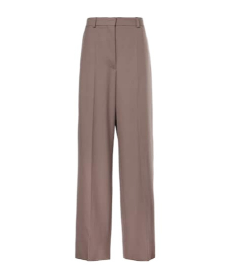 Stella Mccartney Wool Wide-leg Pants In Gray