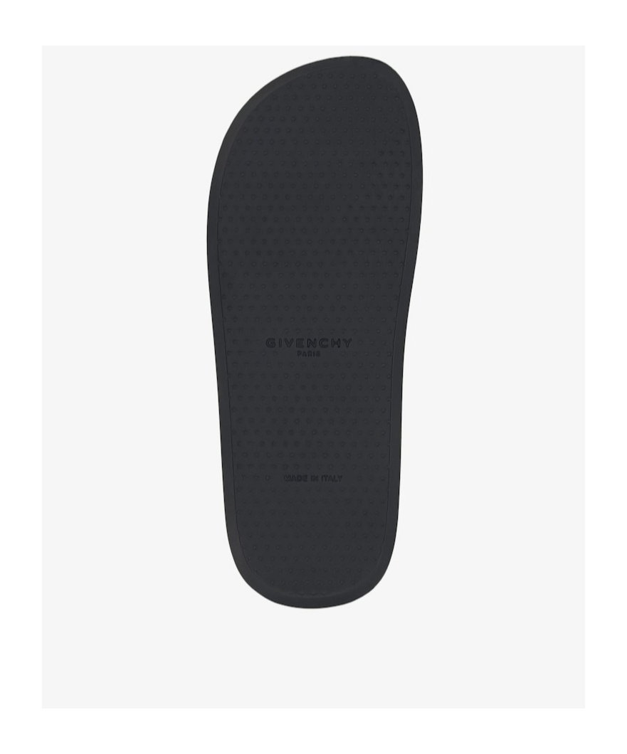 Givenchy Logo-embossed Camouflage-print Leather Slides In Black