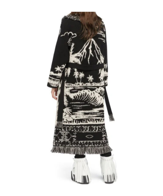 Alanui Palm Grove Tales Coat In Black