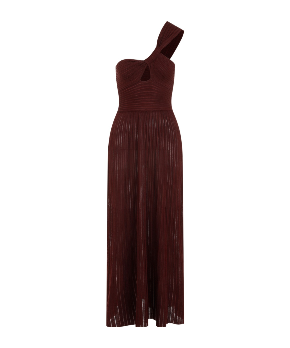 Gabriela Hearst Altura Ribbed-knit Dress In Brown
