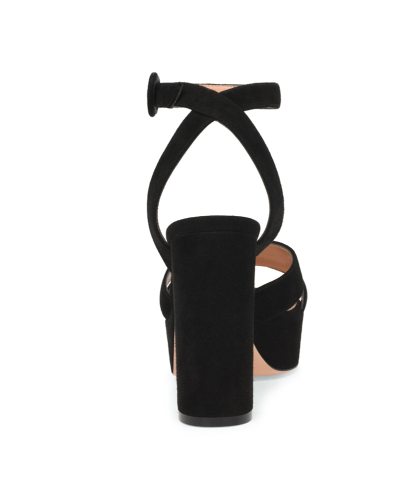 Gianvito Rossi 105mm Sabrina Crossover Platform Sandals In Black