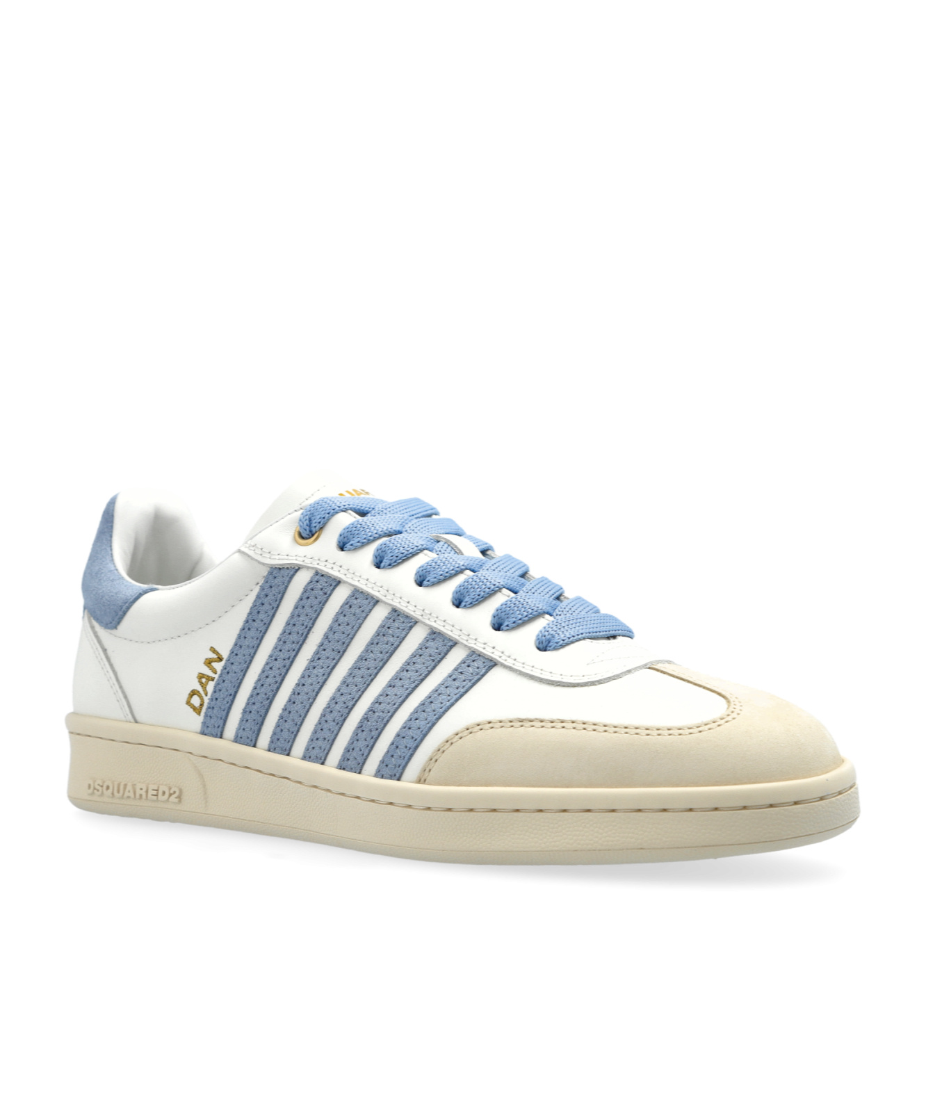 Dsquared2 Boxer Leather Sneakers In Nude