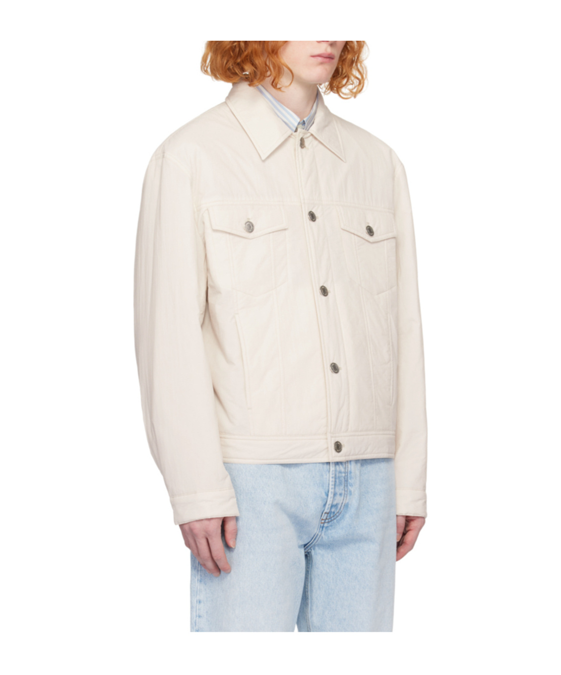 Ami Alexandre Mattiussi Single-breasted Lapel Casual Jacket In White