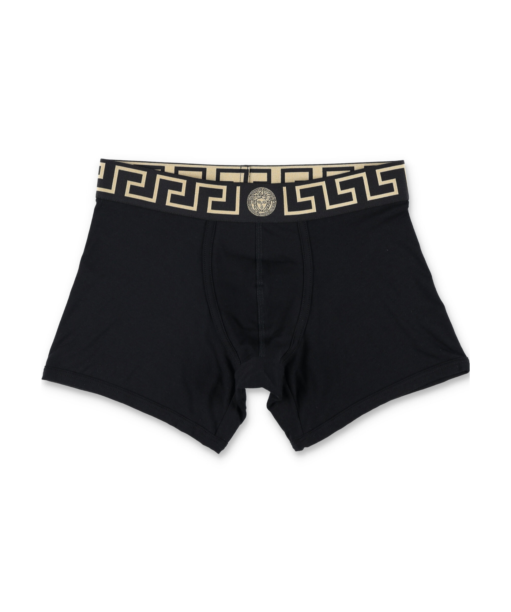 Versace Two-pack Logo-waistband Boxers In Black