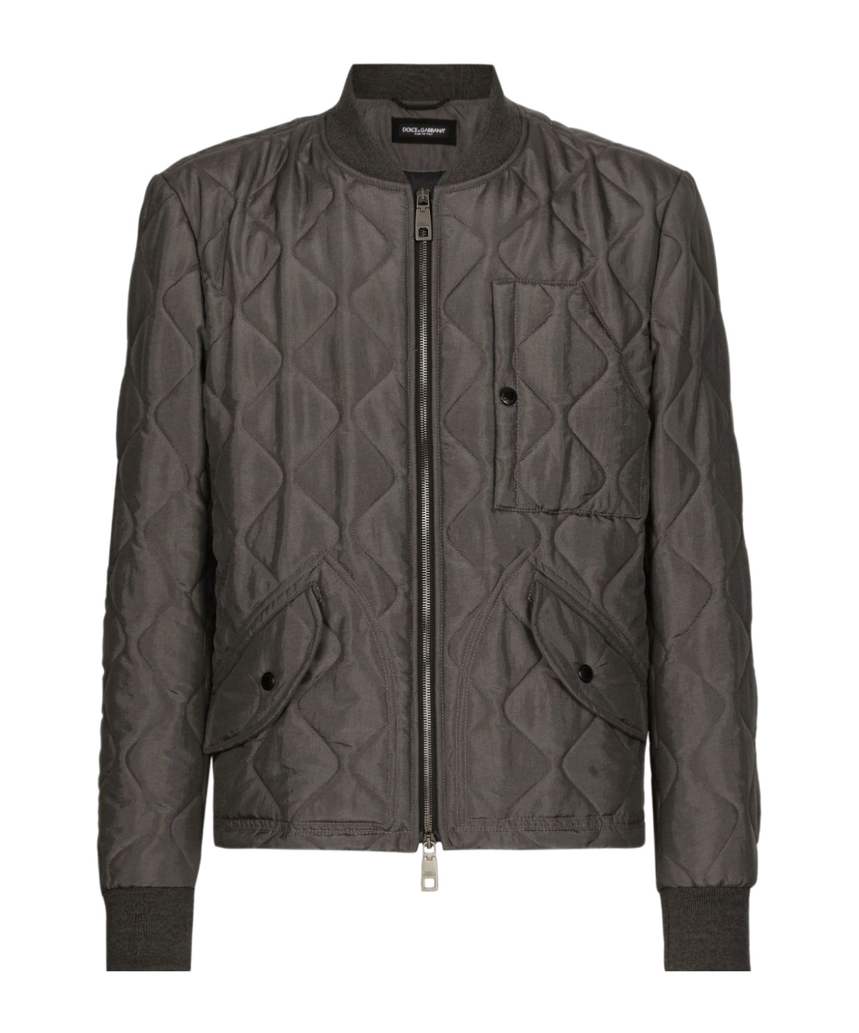 Dolce & Gabbana Quilted Bomber Jacket In Black
