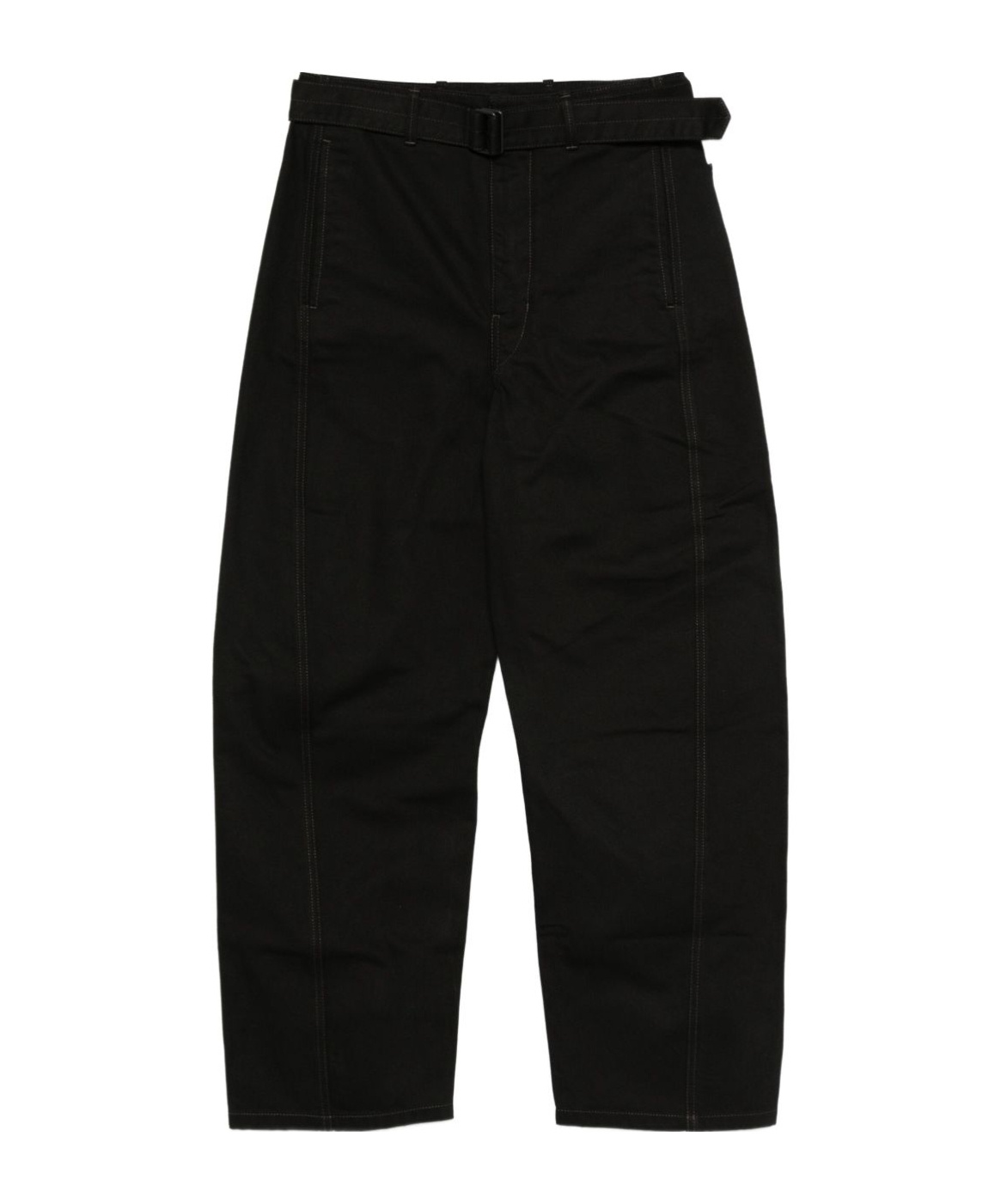 Lemaire Women Twisted Denim Cotton Jeans In Black