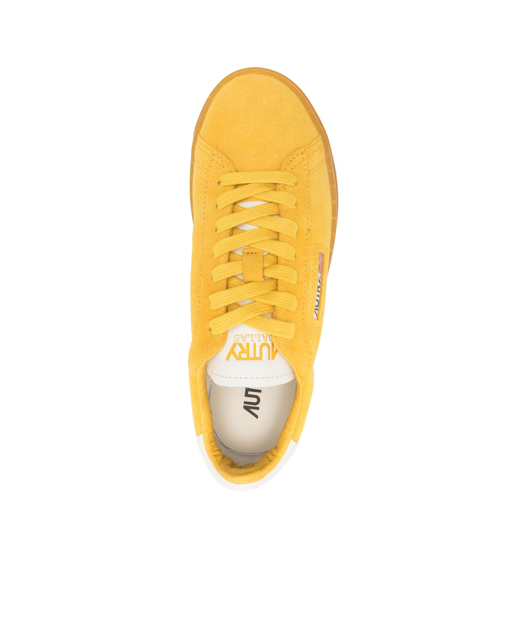 Autry Transparent Sole Sneakers With Contrasting Accents In Yellow