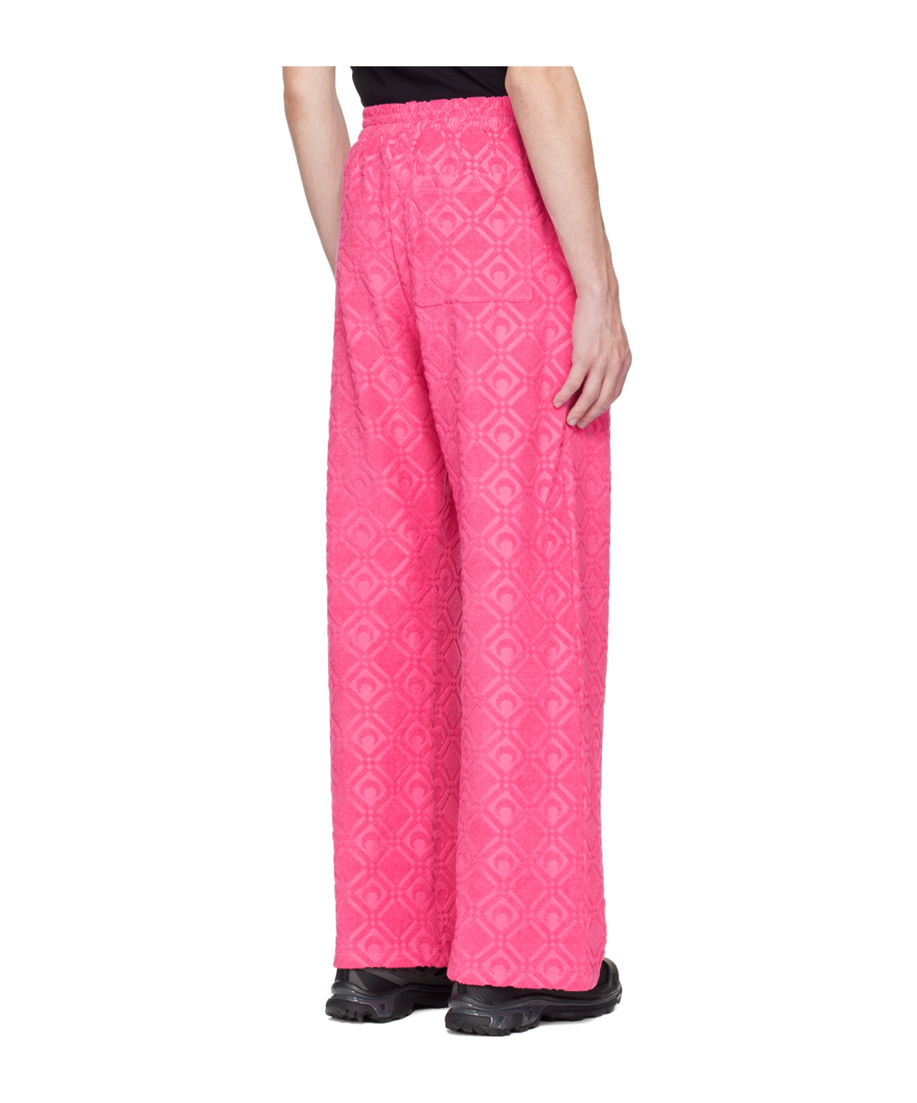 Marine Serre Moon Jacquard Track Pants In Pink